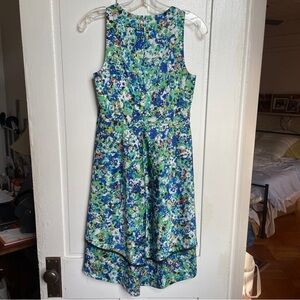 Ann Taylor Abstract Flower Print A-Line Dress